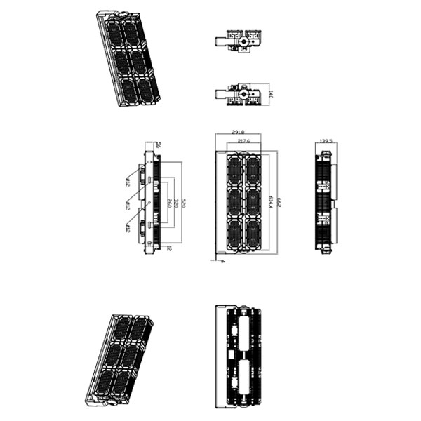 High Mast IP67 Football Field Stadium LED Flood Light - LX-FL06-2